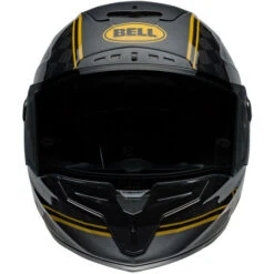 Bell Race Star DLX Flex RSD Player Helmet -Motorcycle Helmet Store bell race star dlx flex rsd player helmet matte gloss black gold front 66400.1696930978