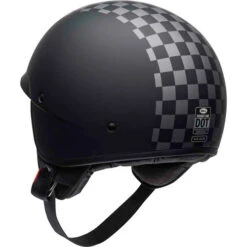 Bell Scout Air Check Helmet -Motorcycle Helmet Store bell scout air check helmet matte black white back left 17246.1570166447