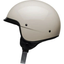 Bell Scout Air Helmet Solids -Motorcycle Helmet Store bell scout air helmet gloss vintage white white left 49860.1671082456