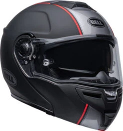 Bell SRT Modular Hart-Luck Jamo Helmet -Motorcycle Helmet Store bell srt modular hart luck jamo helmet matte gloss black red front right clear shield 06895.1670802496