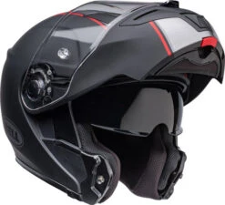 Bell SRT Modular Hart-Luck Jamo Helmet -Motorcycle Helmet Store bell srt modular hart luck jamo helmet matte gloss black red front right 71449.1670802525