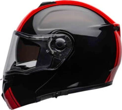 Bell SRT Modular Ribbon Helmet -Motorcycle Helmet Store bell srt modular ribbon helmet gloss black red clear shield left 91894.1670802623