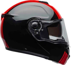 Bell SRT Modular Ribbon Helmet -Motorcycle Helmet Store bell srt modular ribbon helmet gloss black red clear shield right 39030.1670802626