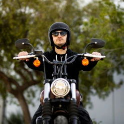 Biltwell Bonanza Factory Helmet -Motorcycle Helmet Store biltwell bonanza helmet flat black factory worn front 53183.1695311675