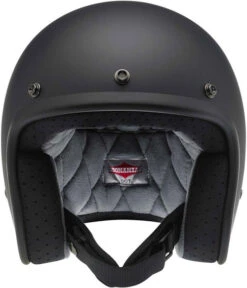 Biltwell Bonanza Helmet Solid -Motorcycle Helmet Store biltwell bonanza helmet flat black front 25139.1585995323