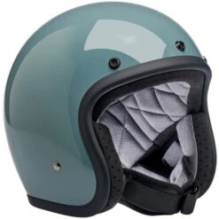 Biltwell Bonanza Helmet Solid -Motorcycle Helmet Store biltwell bonanza helmet gloss agave front right 30735.1695187698