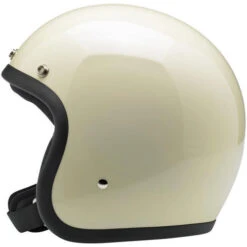 Biltwell Bonanza Helmet Solid -Motorcycle Helmet Store biltwell bonanza helmet gloss vintage white side 23031.1585995515