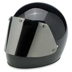 Biltwell Gringo Blast Flat Shield -Motorcycle Helmet Store biltwell gringo blast shield chrome mirror on black helmet front 35010.1578608038