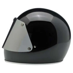 Biltwell Gringo Blast Flat Shield -Motorcycle Helmet Store biltwell gringo blast shield chrome mirror on black helmet left 24719.1578608038