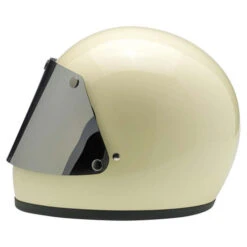 Biltwell Gringo Blast Flat Shield -Motorcycle Helmet Store biltwell gringo blast shield chrome mirror on white helmet left 65649.1578608037
