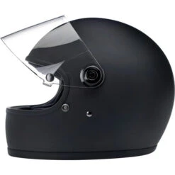 Biltwell Gringo S ECE Helmet Solids -Motorcycle Helmet Store biltwell gringo s ece 22 05 helmet flat black left shield up 39958.1695522580