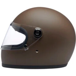 Biltwell Gringo S ECE Helmet Solids -Motorcycle Helmet Store biltwell gringo s ece 22 05 helmet flat chocolate left 35111.1695522678
