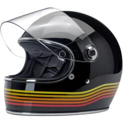 Biltwell Gringo S ECE Spectrum Helmet -Motorcycle Helmet Store biltwell gringo s helmet black spectrum left shield up 08738.1585890263