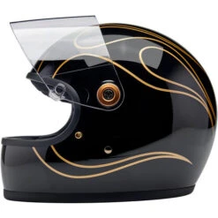 Biltwell Gringo S ECE R22.06 Flames Helmet -Motorcycle Helmet Store biltwell gringo s helmet gloss black flames left shield up 66173.1695300388