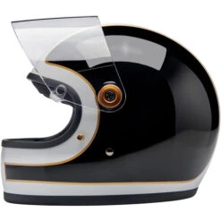 Biltwell Gringo S ECE R22.06 Tracker Helmet -Motorcycle Helmet Store biltwell gringo s helmet gloss white black tracker left shield up 05374.1695300138