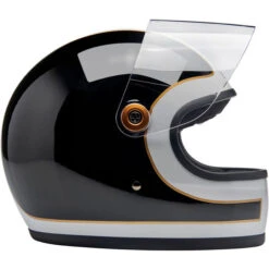 Biltwell Gringo S ECE R22.06 Tracker Helmet -Motorcycle Helmet Store biltwell gringo s helmet gloss white black tracker right shield up 48944.1695300145