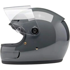 Biltwell Gringo SV Helmet -Motorcycle Helmet Store biltwell gringo sv helmet gloss storm grey left shield up 95617.1695301030