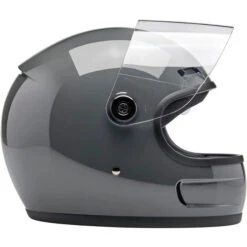 Biltwell Gringo SV Helmet -Motorcycle Helmet Store biltwell gringo sv helmet gloss storm grey right shield up 03328.1695301021
