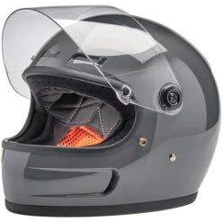 Biltwell Gringo SV Helmet -Motorcycle Helmet Store biltwell gringo sv helmet gloss storm grey shield up 36496.1695301047