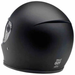 Biltwell Lane Splitter Helmet Solid -Motorcycle Helmet Store biltwell lane splitter flat black helmet back 68698.1586044935