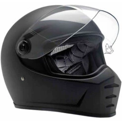 Biltwell Lane Splitter Helmet Solid -Motorcycle Helmet Store biltwell lane splitter flat black helmet right open 77007.1586044927
