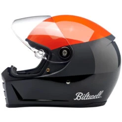 Biltwell Lane Splitter Podium Helmet -Motorcycle Helmet Store biltwell lane splitter helmet podium gloss orange grey black left 77366.1695309438