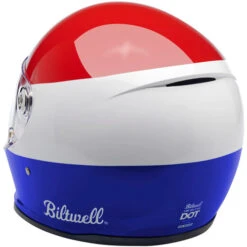 Biltwell Lane Splitter Podium Helmet -Motorcycle Helmet Store biltwell lane splitter helmet podium gloss red white blue back 89625.1695309483