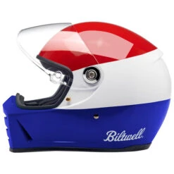 Biltwell Lane Splitter Podium Helmet -Motorcycle Helmet Store biltwell lane splitter helmet podium gloss red white blue left 94086.1695309480