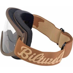 Biltwell Moto 2.0 Goggles -Motorcycle Helmet Store biltwell moto 2 script chocolate goggles side 83359.1548161102