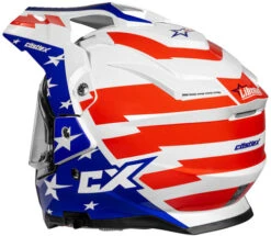 Castle CX200 Liberty Dual Sport Helmet -Motorcycle Helmet Store castle cx 200 liberty dual sport helmet red white blue back 91712.1674721854