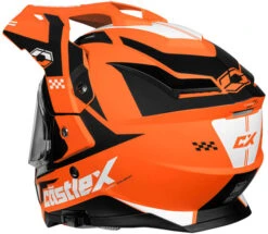 Castle CX200 Wrath Dual Sport Helmet -Motorcycle Helmet Store castle cx 200 wrath dual sport helmet matte flo orange back 95613.1674722131
