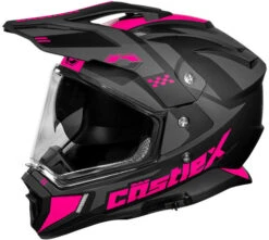 Castle CX200 Wrath Dual Sport Helmet -Motorcycle Helmet Store castle cx 200 wrath dual sport helmet matte pink glo 84408.1674722164