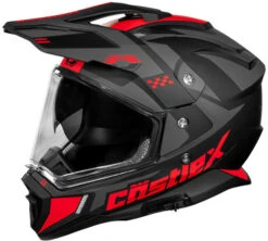 Castle CX200 Wrath Dual Sport Helmet -Motorcycle Helmet Store castle cx 200 wrath dual sport helmet matte red 73569.1674722049