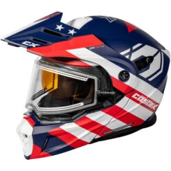 Castle X CX950 V2 General Snow Helmet - Electric Shield -Motorcycle Helmet Store castle cx950 v2 general electric shield helmet red white blue left 69017.1698723226
