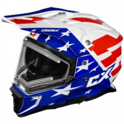 Castle X CX200 Liberty Helmet - Electric Shield -Motorcycle Helmet Store castle x cx200 liberty helmet electric shield blue white red 07412.1667453061
