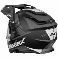Castle X CX200 Wrath Helmet - Electric Shield -Motorcycle Helmet Store castle x cx200 wrath helmet dual shield black white grey back 14068.1667450624