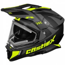 Castle X CX200 Wrath Helmet - Electric Shield -Motorcycle Helmet Store castle x cx200 wrath helmet electric shield black hi vis grey 08633.1667450684