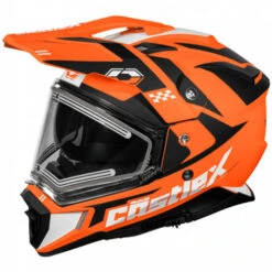 Castle X CX200 Wrath Helmet - Electric Shield -Motorcycle Helmet Store castle x cx200 wrath helmet electric shield black orange white 92646.1667450744