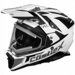 Castle X CX200 Wrath Helmet - Electric Shield -Motorcycle Helmet Store castle x cx200 wrath helmet electric shield black white grey 01450.1667450641