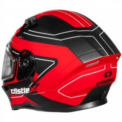 Castle X CX390 Atlas Helmet - Electric Shield -Motorcycle Helmet Store castle x cx390 atlas helmet dual shield black red white back 90186.1667441650