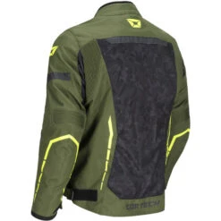Cortech Aero-Flo Air Mens Jacket -Motorcycle Helmet Store cortech aero flo air jacket olive camo hi vis back left 94455.1675816763