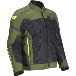 Cortech Aero-Flo Air Mens Jacket -Motorcycle Helmet Store cortech aero flo air jacket olive camo hi vis front right 75676.1675816763
