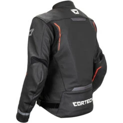 Cortech Chicane Jacket -Motorcycle Helmet Store cortech chicane leather jacket black red back left 85177.1675819204
