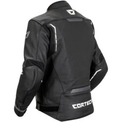 Cortech Chicane Jacket -Motorcycle Helmet Store cortech chicane leather jacket black white back left 44106.1675819204