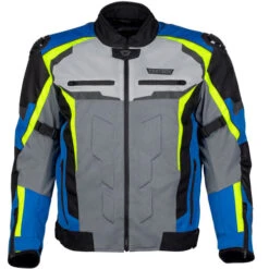 Cortech Hyper-Flo Air Mens Jacket -Motorcycle Helmet Store cortech hyper flo air mens jacket blue hi viz front 64639.1675818925