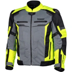 Cortech Hyper-Flo Air Mens Jacket -Motorcycle Helmet Store cortech hyper flo air mens jacket hi viz grey front left 66406.1675818925