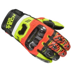 Cortech Revo Sport ST Mens Gloves -Motorcycle Helmet Store cortech mens revo sport st gloves red hi viz front 67014.1675826954