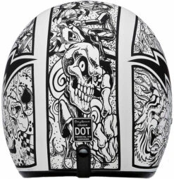 Daytona Cruiser 3/4 Open Face Helmet Graffiti -Motorcycle Helmet Store daytona cruiser graffiti helmet back 52265.1517462768
