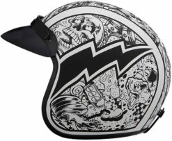 Daytona Cruiser 3/4 Open Face Helmet Graffiti -Motorcycle Helmet Store daytona cruiser graffiti helmet left 71741.1517462768