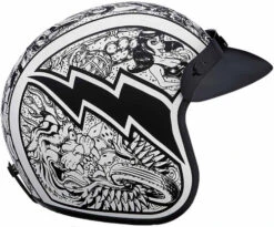 Daytona Cruiser 3/4 Open Face Helmet Graffiti -Motorcycle Helmet Store daytona cruiser graffiti helmet right 44660.1517462768